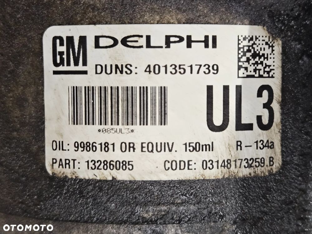 Opel Insignia Astra Zafira 1.6 1.8 16V kompresor sprężarka klimatyzacji UB4 13335254 UF4 13335250  UL3 13286085 - 7