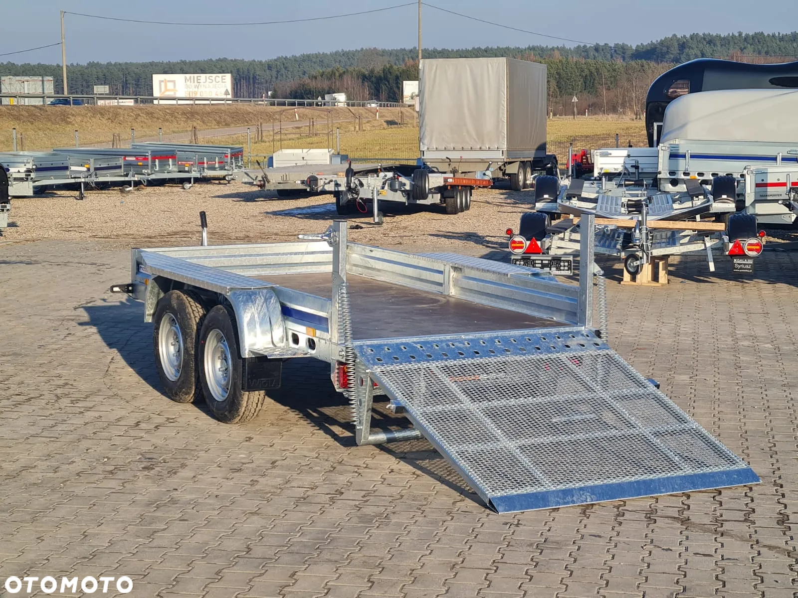 Wiola Dostawa przyczepa koparkowa budowlanka z trapem 292x142x20cm DMC2700 kg MOCNA I SOLIDNA - 8