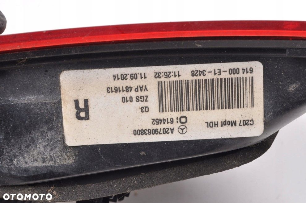 MERCEDES E KLASA W207 COUPE LIFT PRAWA TYLNA LAMPA LED KLAPA ORYGINAŁ - 6