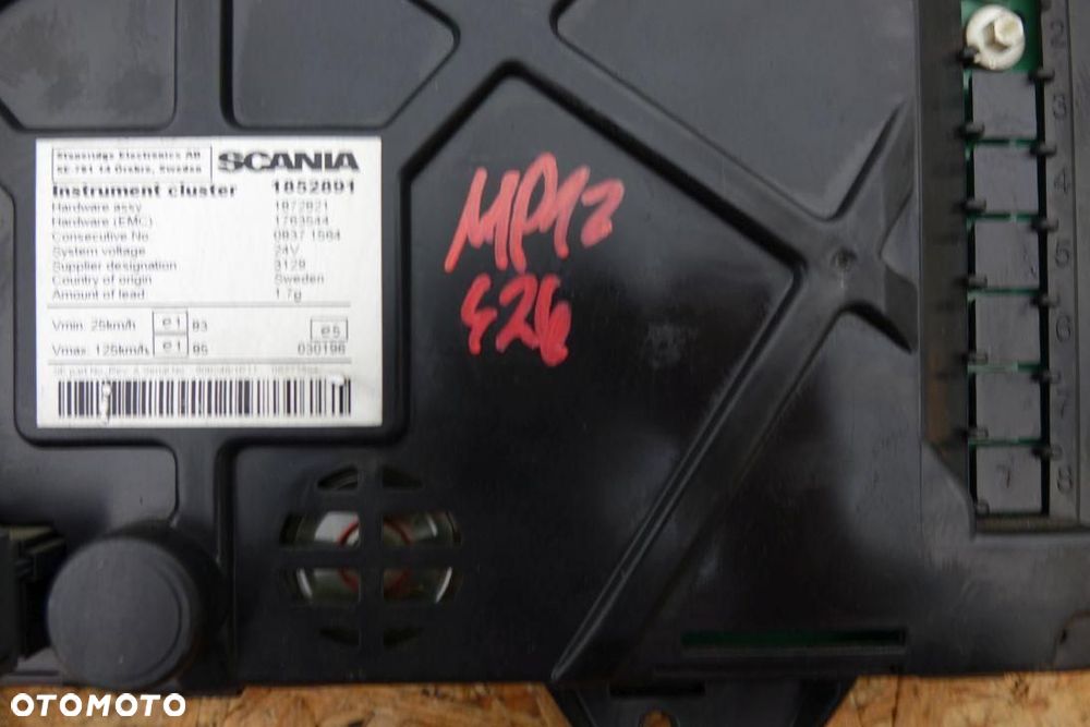 LICZNIK ZEGARY TABLICA SCANIA R 1852891 - 5