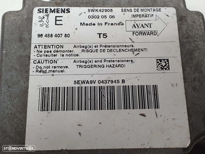 Centralina / Modulo Airbags Peugeot 307 (3A/C) - 2