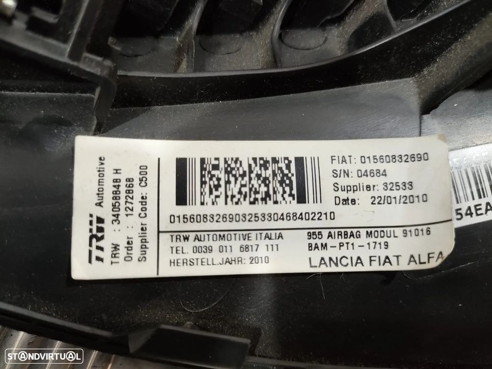 AIRBAG JOELHO PASSAGEIRO ALFA ROMEO MITO 955 34056654E 34056654 E 34056656C 34056656 C 34058848H 34058848 H 01560832690 - 11