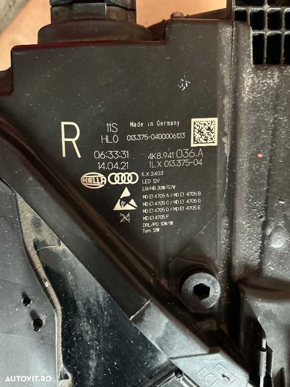 Far faruri full led matrix dreapta Audi A7 4K 4K8 cod 4K8941036 - 4