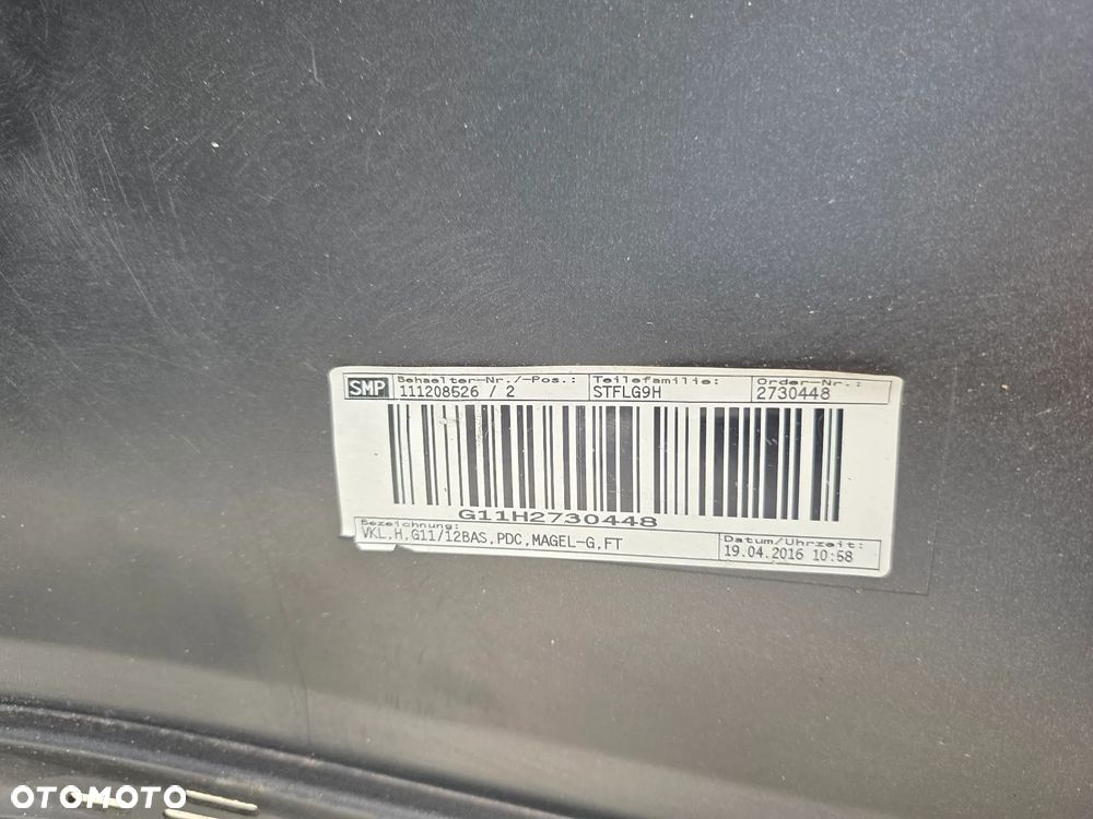 BMW 7 G11 / G12 15-19 ZWYKŁA WERSJA ZDERZAK TYLNY TYLNI TYŁ NA 6xPDC NR 51127357124 / 7357124 NR AUKCJI NZ2179 - 34