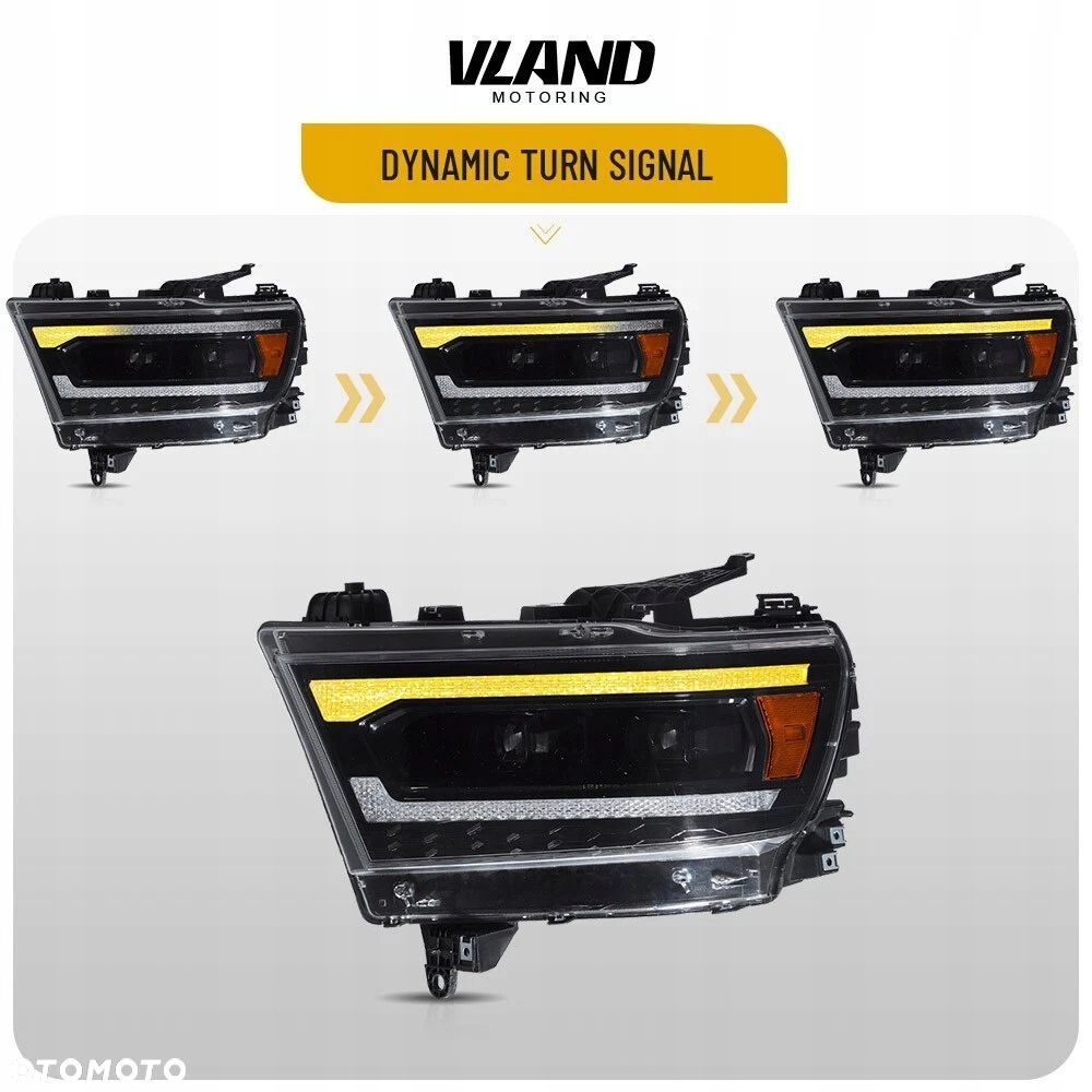 Reflektory Lampy L+R kpl Vland Full Bi Led Tuning Dodge Ram V 5 1500 19-24 - 6