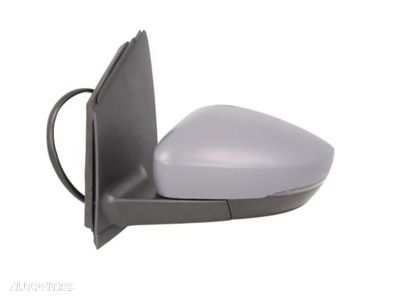 Oglinda exterioara VW Polo (6R) 08.2009-12.2017 stanga/dreapta Crom Asferica Electrica Cu Incalzire 6R1857507K 6R1857507M, carcasa grunduita, cu semnalizare, conector dreptunghiular, VIEW Max, mufa cu 10 g - 1