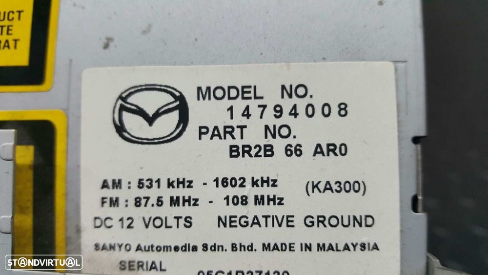 SISTEMA AUDIO / RADIO CD MAZDA 3 BERLINA (BK) 1.6 CRDT  ACTIVE - 5