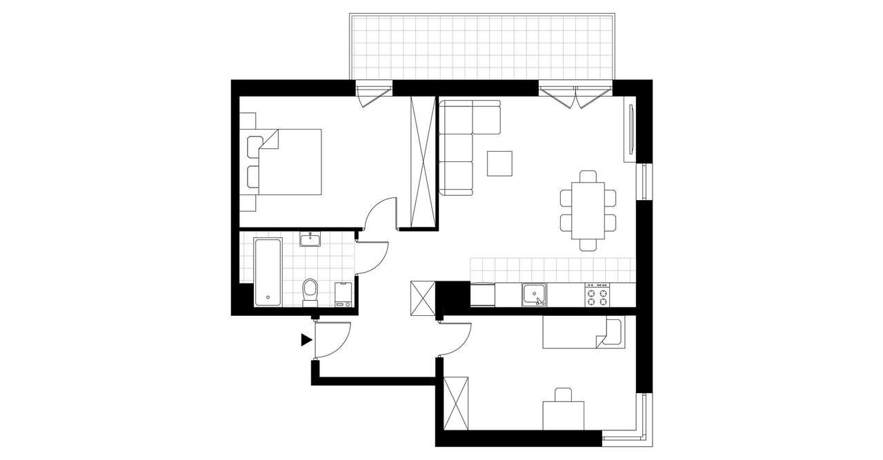 3-pokojowe mieszkanie 65m2 + balkon Bezpośrednio - Pełny obrazek: 3/7