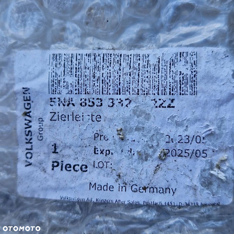 LISTWA CHROM DRZWI PRAWY PRZÓD VW TIGUAN 18- ORYGINAŁ - 5