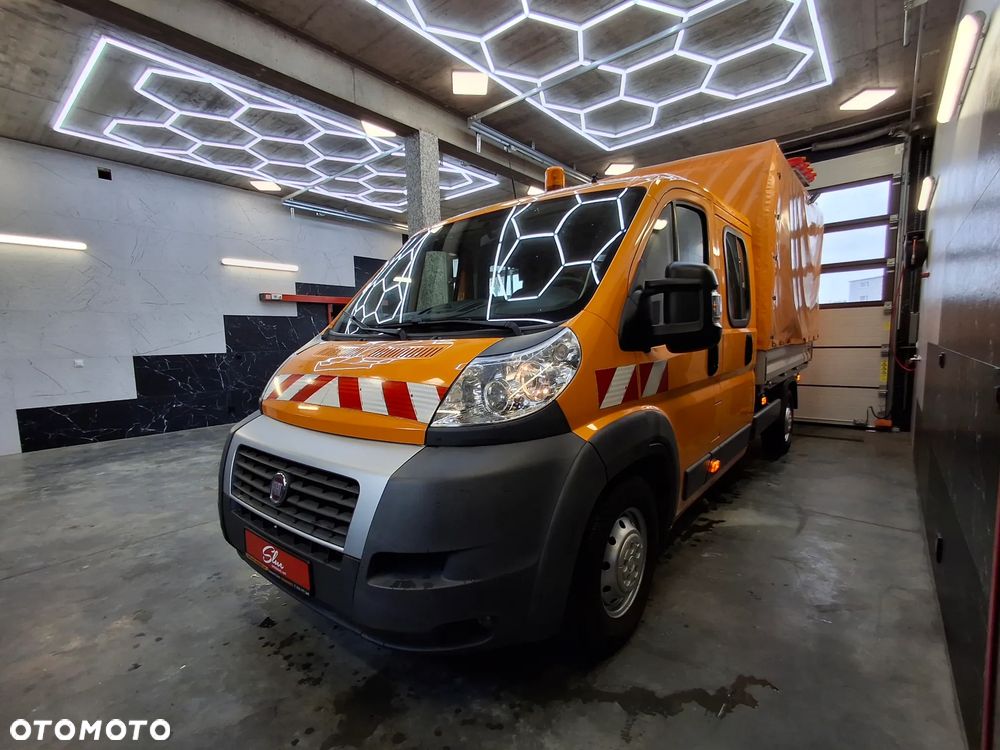 Fiat Ducato Doka Brygadówka Skrzynia Plandeka Oświetlenie Ostrzegawcze Pomarańczowy Służba Drogowa Autostradowa Hak 2010 Rok Ogrzewanie Postojowe Webasto - 3