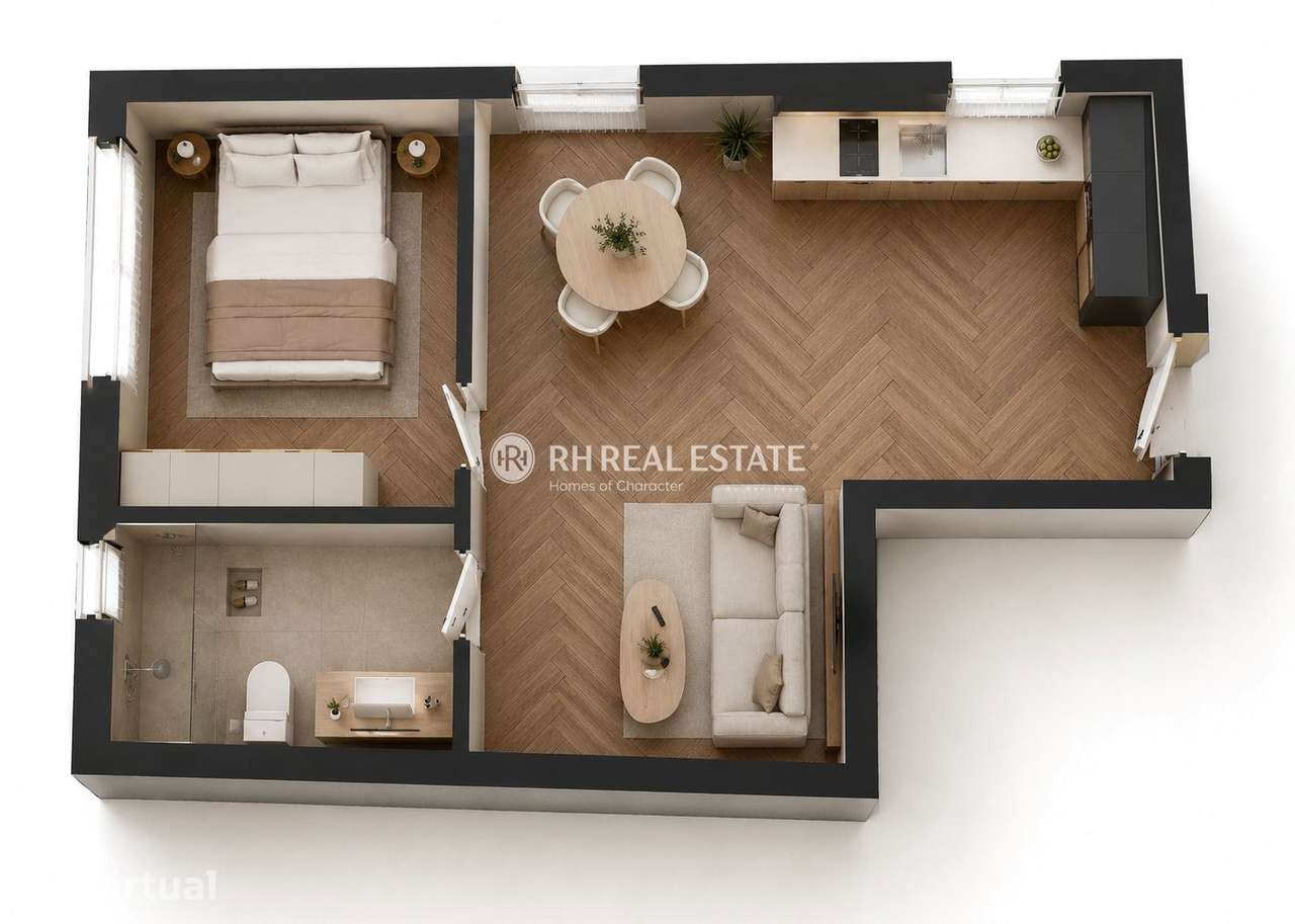 APARTAMENTO T1 JUNTO Á PRAIA - Grande imagem: 3/6