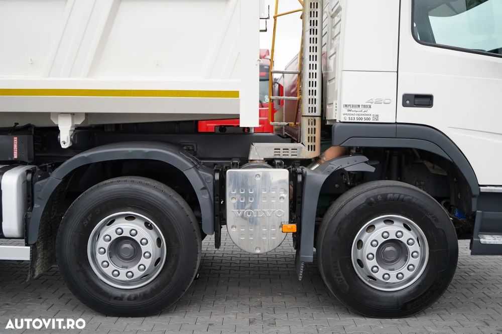 Volvo FMX 420 / 8X4 / BASCULATOR CU 2 LATE / HYDRODOLTA / HYDRODOLTAPA / BODRMATIC / MEILLER KIPPER / I-SHIFT / EURO 5 - 26