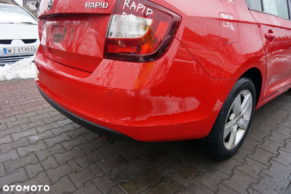 ZDERZAK TYLNY RAPID NH3 LIFT LB LIFTBACK LF3K  CZERWONY SKODA 2017-2019 - 4