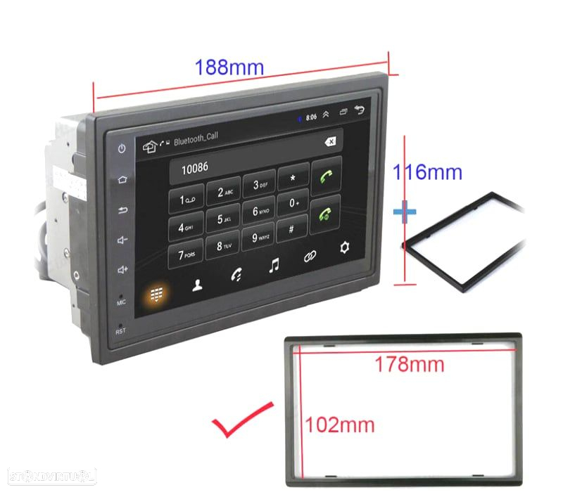 AUTO RADIO 2DIN 7 TÁCTIL ANDROID 11.0 GPS BLUETOOTH USB SD - 4