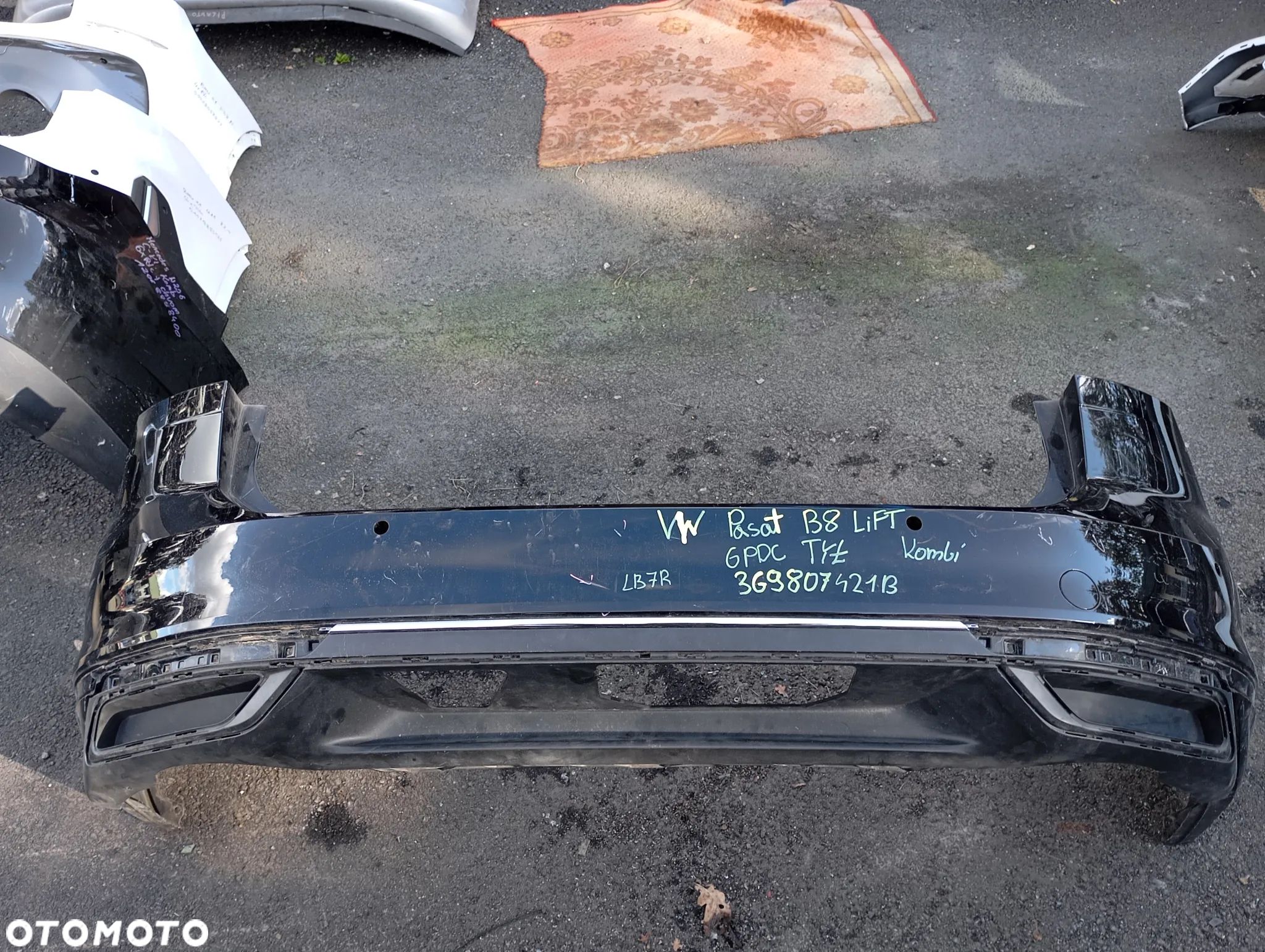 ZDERZAK TYŁ TYLNY PASSAT B8 KOMBI CHROM LIFT - 1
