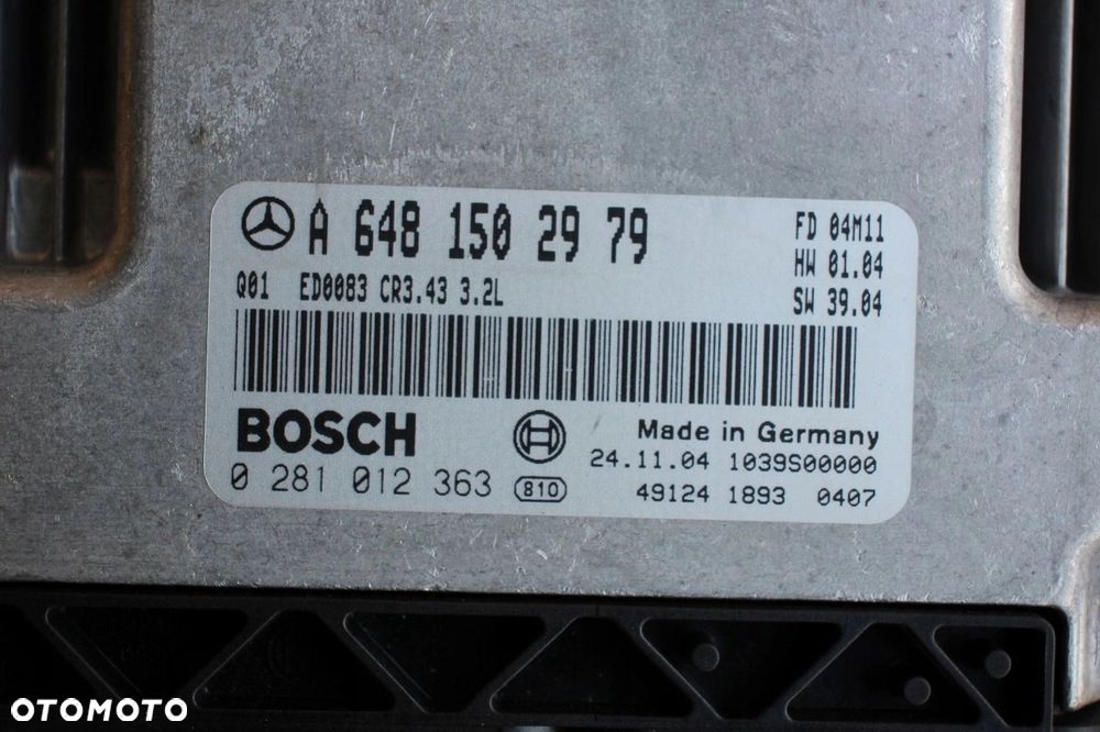 Komputer sterownik silnika Mercedes 3.2 CDI 0281012363 6481502979 W211 - 1
