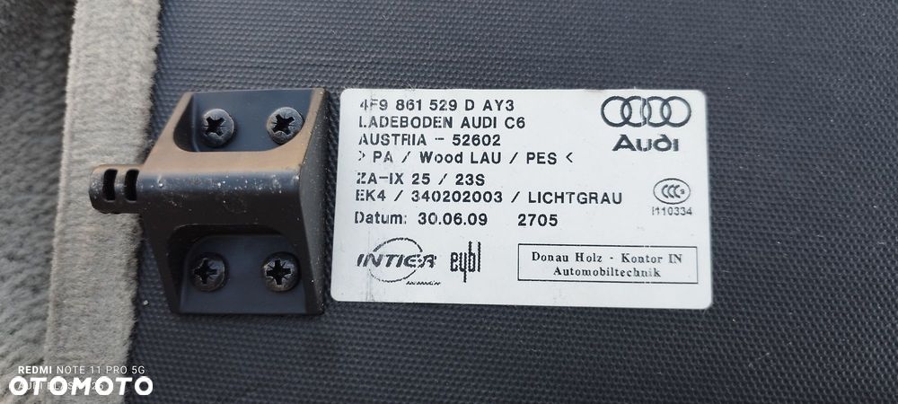 Wykładzina Bagażnika Tył Kolor Silber Audi A6 C6 Kombi 09 Blask Gołdap - 6