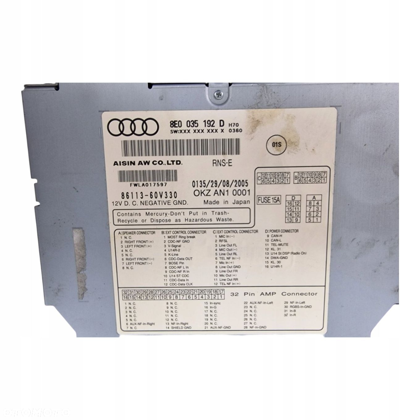 AUDI A4 B7 NAWIGACJA NAVIGATION PLUS 8E0035192D - 4