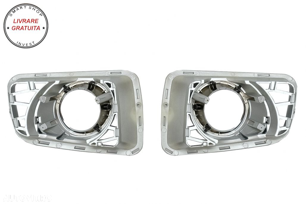 Grila Bara Fata cu Ornamente Proiectoare compatibila cu Land Range Rover Vogue III- livrare gratuita - 9