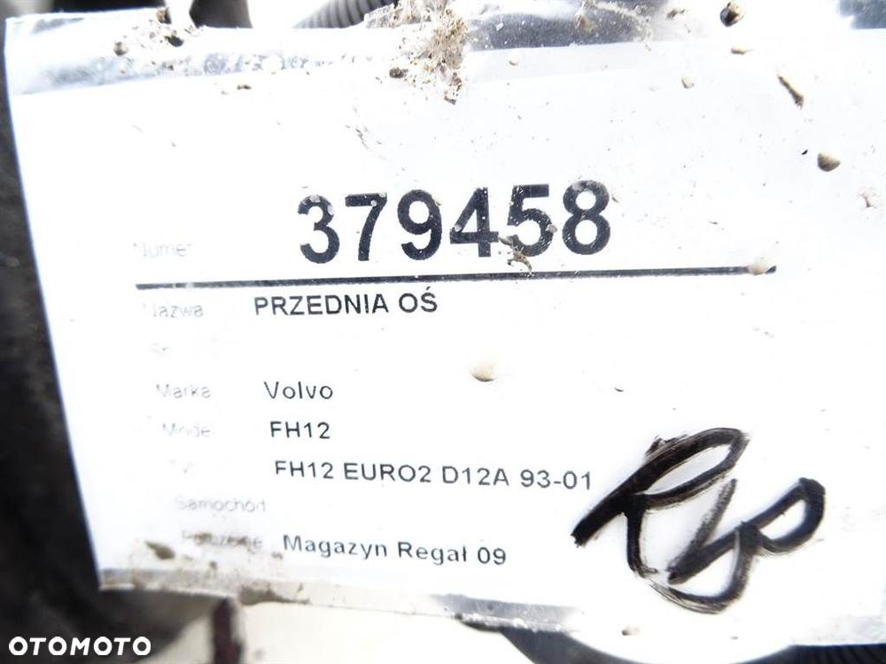 PRZEDNIA OŚ  VOLVO FH12 1993 - 2022 FH 12/380 279 kW [379 KM] 6x2 1993 - 2005 - 6