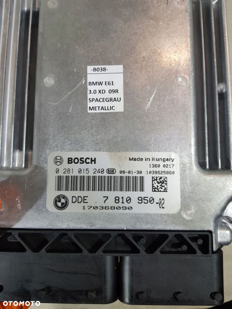 zestaw startowy komputer silnika 7810950 bmw e60 e61 lci eur 3.0d m57 - 10