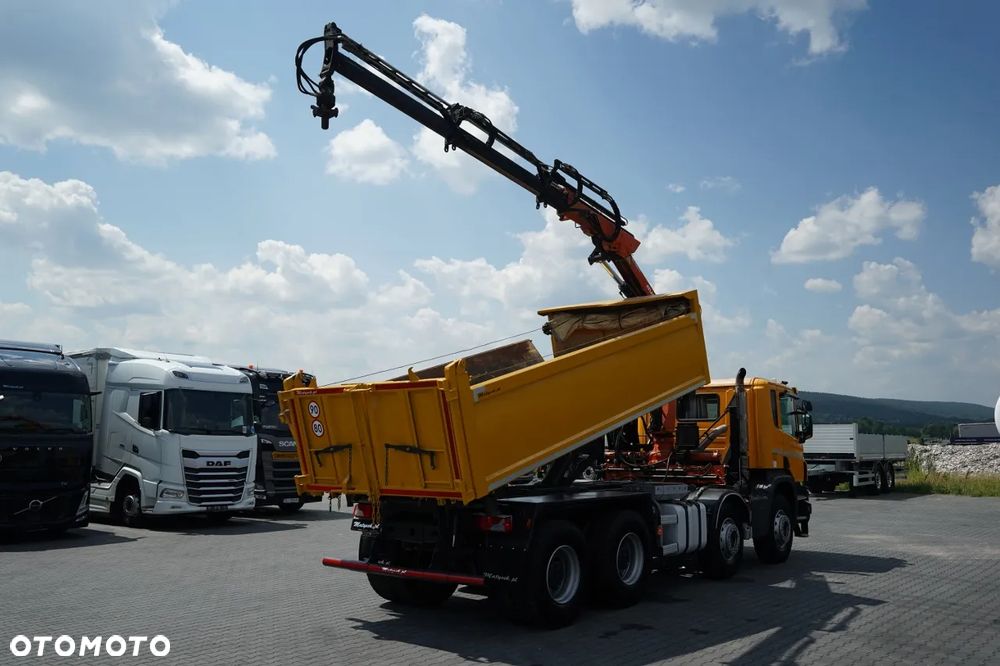 Scania P 410 / 8x4 / WYWROTKA - 6 M + HDS ATLAS 116.3  / ROTATOR / EURO 6 / - 6