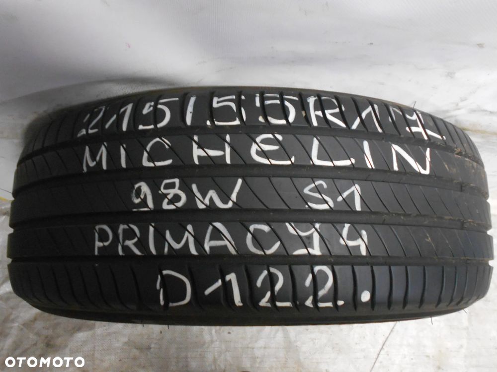 OPONA POJEDYNKA 215/55R17 MICHELIN PRIMACY 4 S1 DOT 0122 7MM - 1