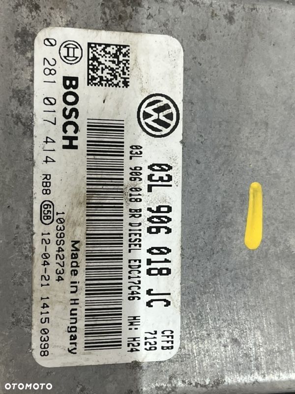 VW SKODA SUPERB II 2.0 TDI KOMPUTER STEROWNIK 03L906018JC - 6