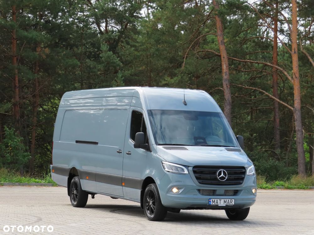 Mercedes-Benz Sprinter 319 CDI 190 KM 9G-Tronic Automat Furgon Blaszak Ekstra Długi LONG MAXI + 4800 mm Wysoki Dach WZMACNIANY Rozstaw Osi 4325 mm FULL Opcja Wyposażenia Stan Auta Nowy Jak Z Salonu OKAZJA DOSTEPNY I GOTOWY - 3