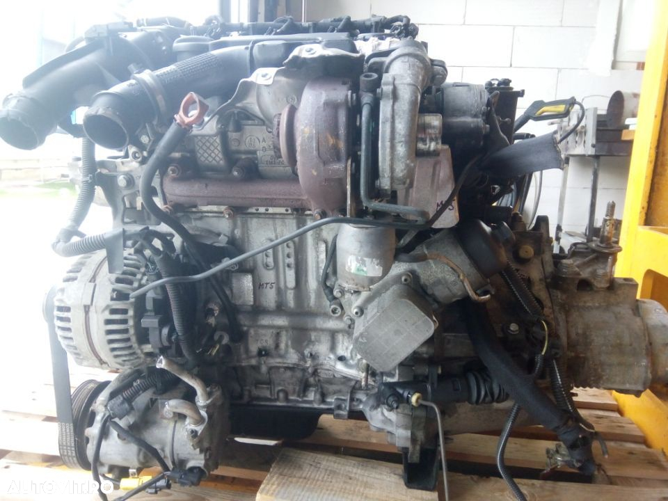 Motor 1.6 hdi 9HY injectoare pompa inalte turbo cutie viteze compresor AC alternator electromotor - 2