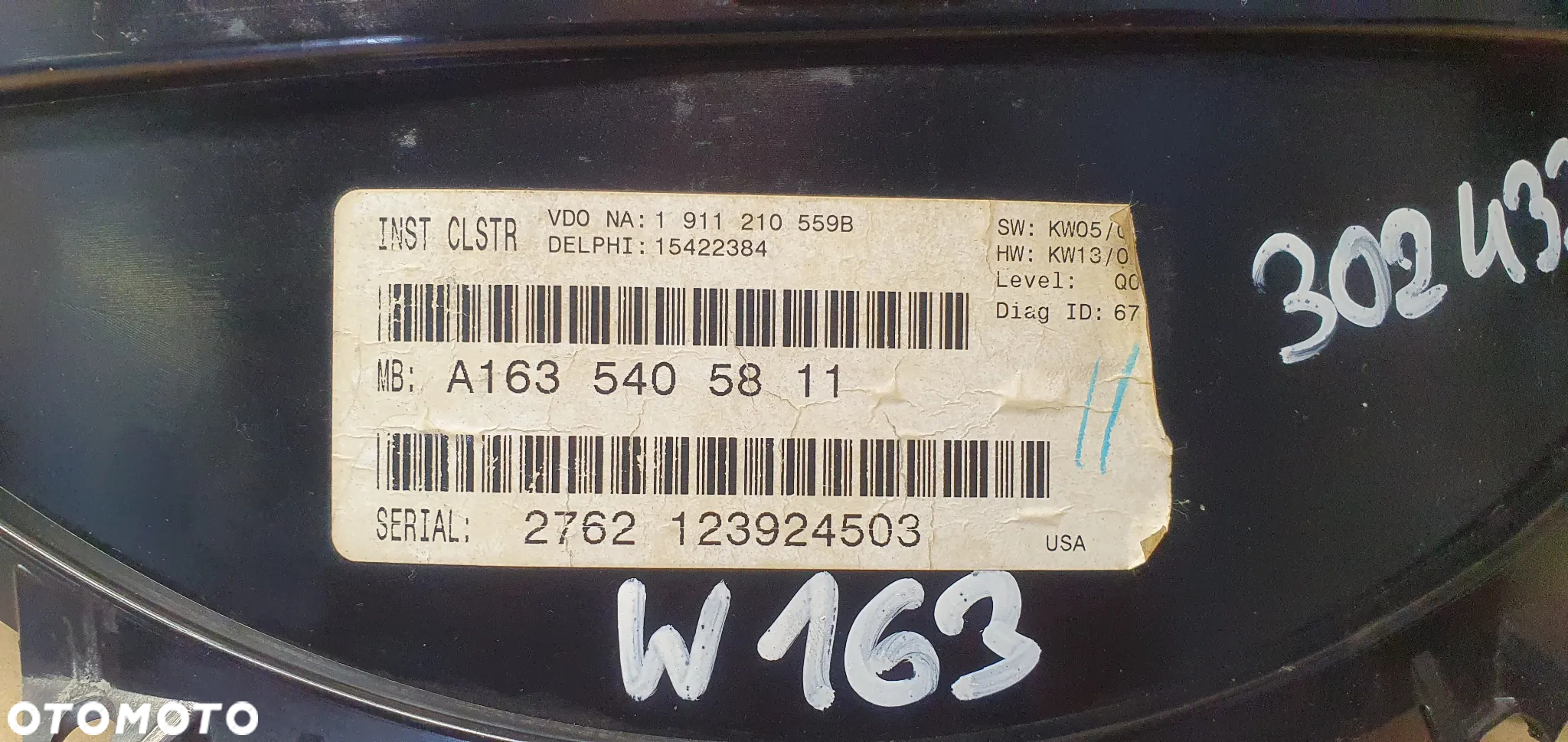 Licznik zegary Mercedes ML W163 4.0 CDI A1635405811 - 9