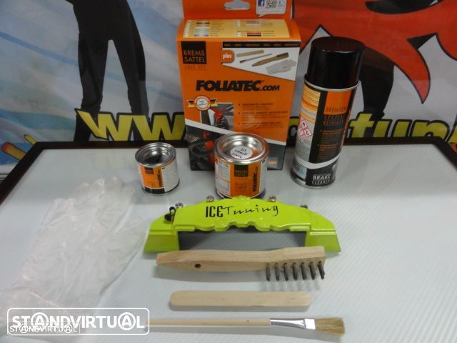 Tinta alta temperatura Foliatec de cor Verde Toxic / verde Porsche para bombas / pinças travão - 8