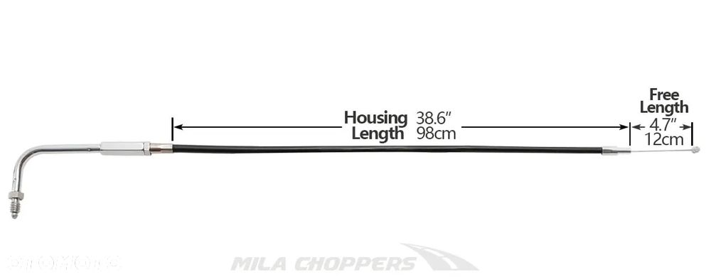 Linka gazu 98 cm Harley Touring 02-07 - 2