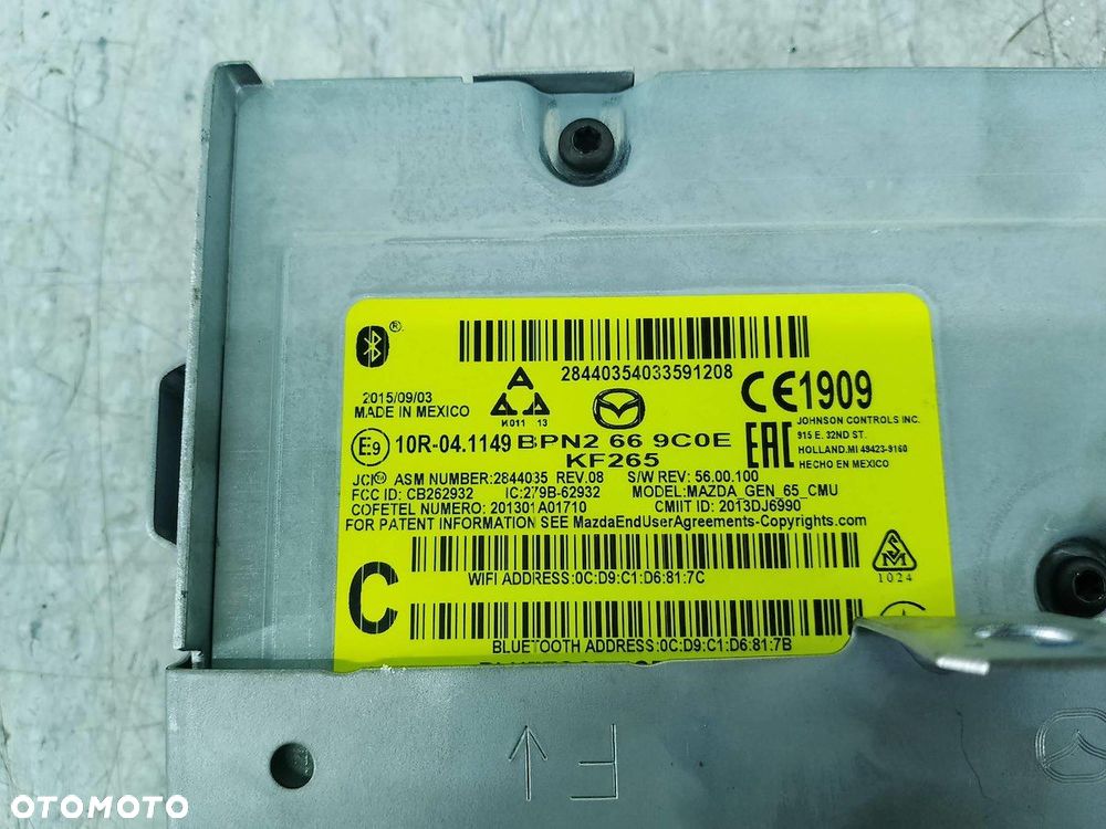 MODUŁ BLUETOOTH MAZDA 3 III KF265  BPN2669C0E 2.0 16V - 7