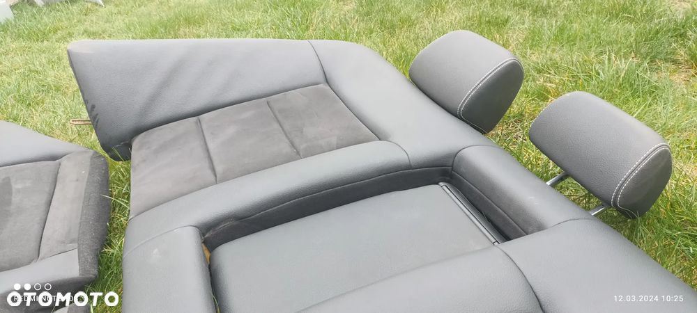 MERCEDES W212 SEDAN KANAPA TYLNA  PÓŁSKÓRA JAK NOWA - 12