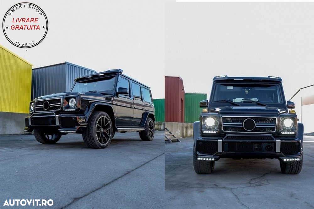 Bara Fata cu Extensie LED DRL si Prelungire superioara Mercedes G-Class W463 (1989- livrare gratuita - 16