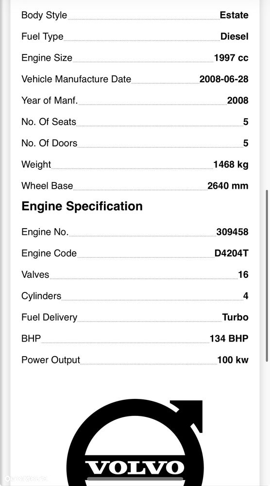 Silnik Kompletny  2.0 d Volvo S40 V50 S60 D4204T 2008r - 16