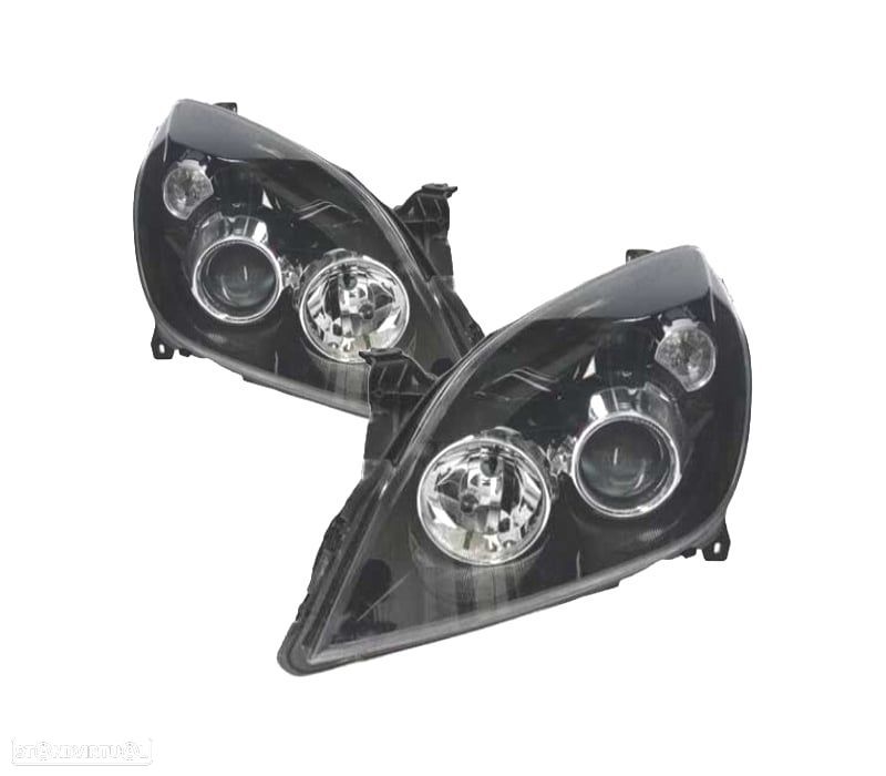 FARÓIS OPEL VECTRA C 05-08 FUNDO NEGRO - 1