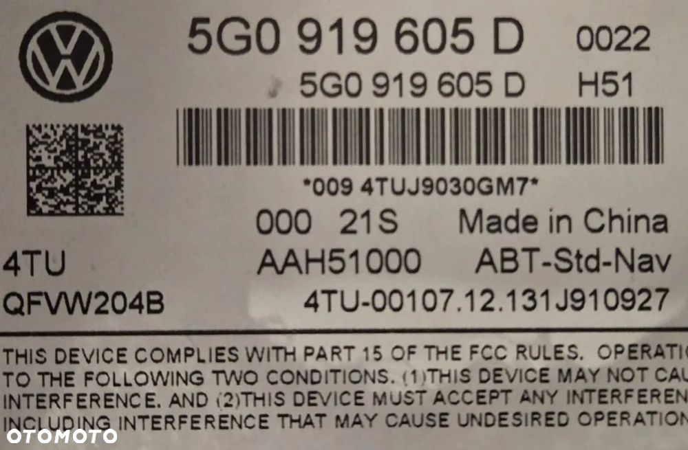 Panel Radio kratka nawiew ramka Volkswagen Golf VII 5G0919605D 5G1819743D 5G1819728AC - 12