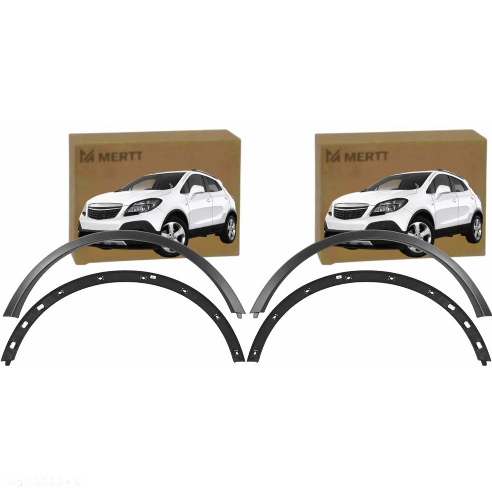 NAKŁADKI LISTWY BŁOTNIKÓW PRZÓD PRAWA LEWA OPEL MOKKA 2012 - 2016 KOMPLET - 1