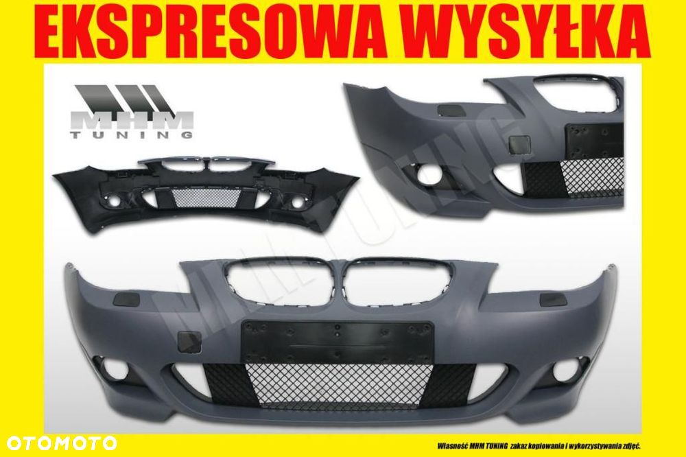 Zderzak Przod kpl Kratki Tuning Sport M-pakiet Bmw 5 e60 e61 2003-2010 lift - 2