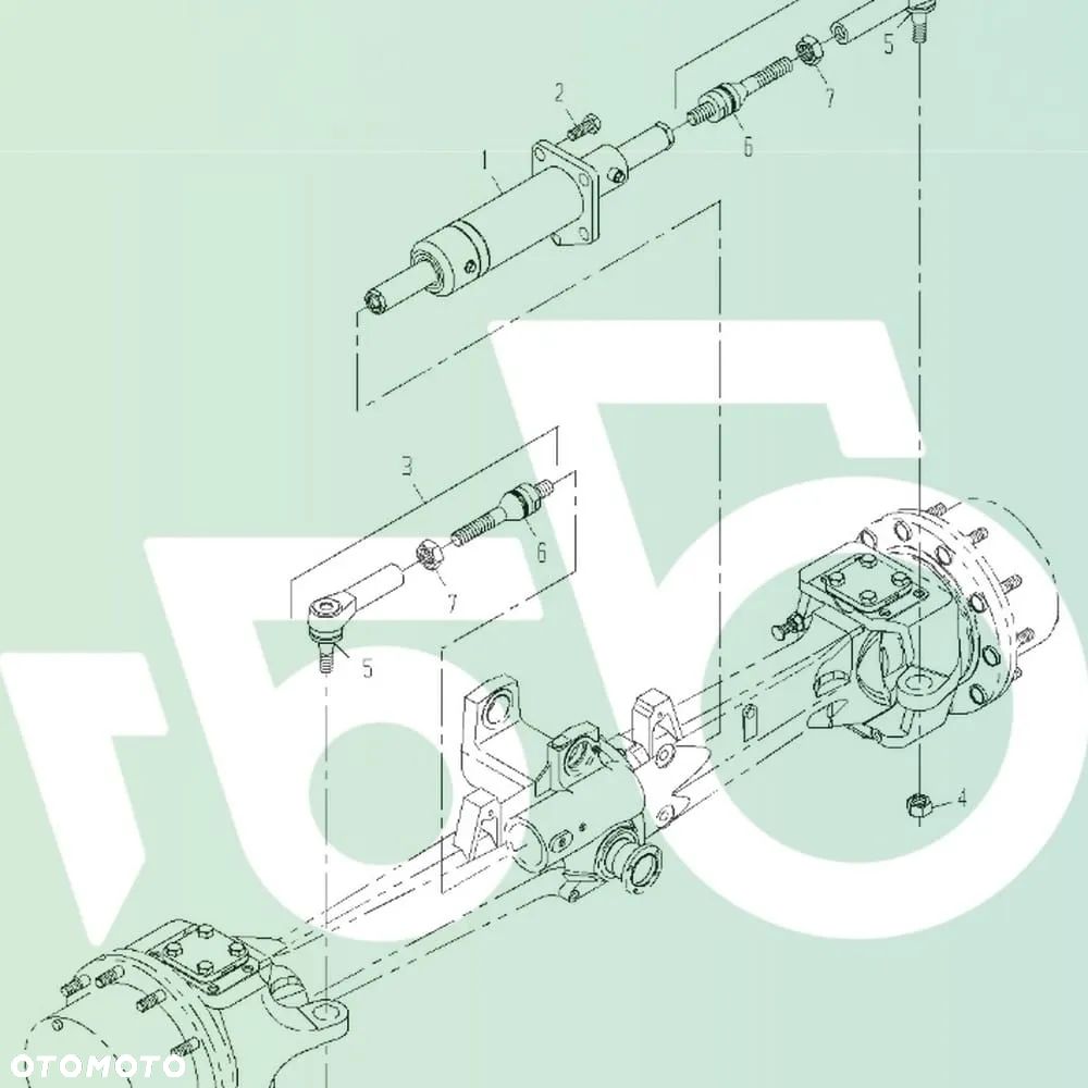 Siłownik skrętu DANA 7502463201 AL209978 John Deere 6125M - 8