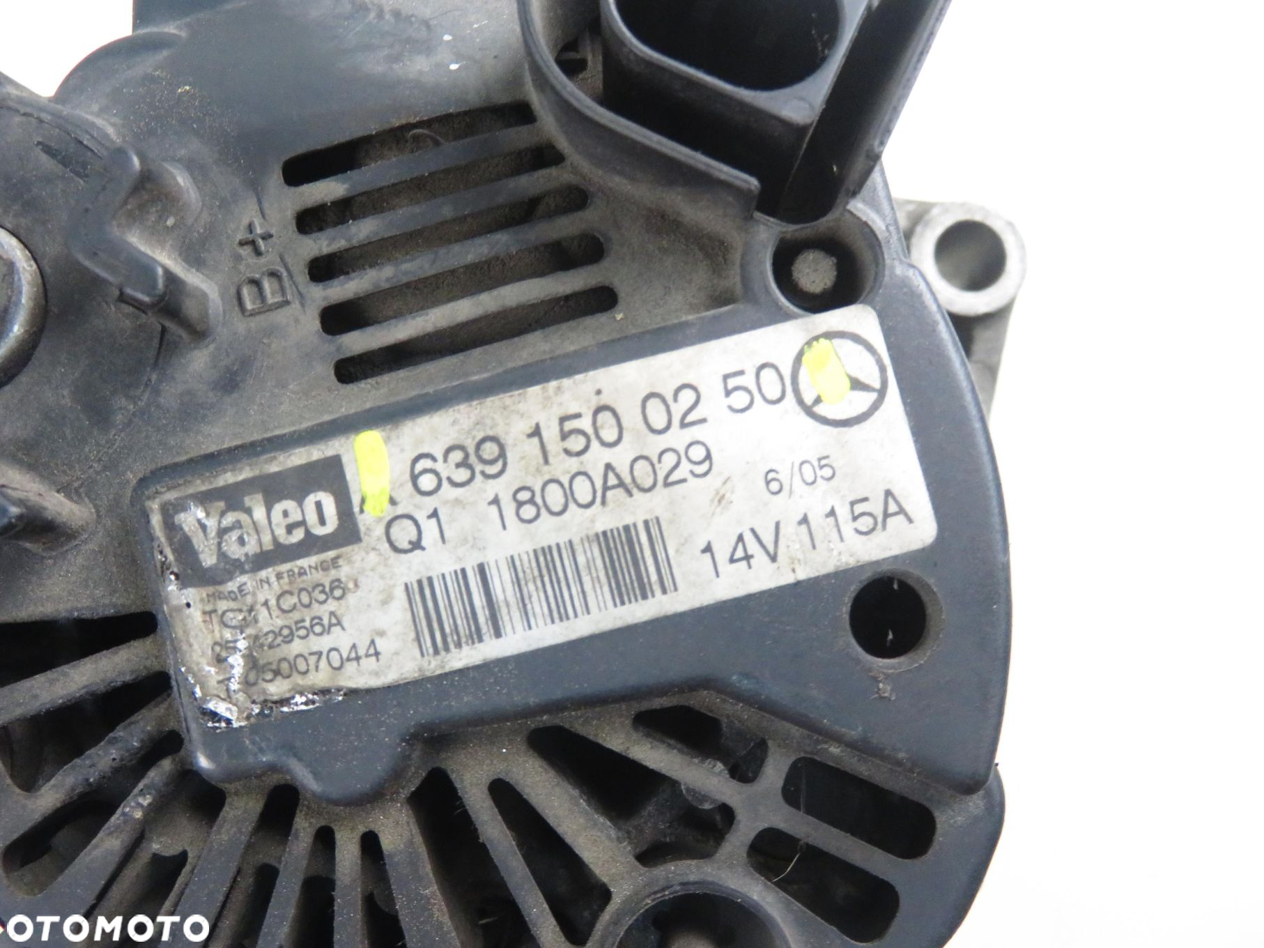 ALTERNATOR MITSUBISHI COLT VI 1.5 DI-D 95 R3 - OM 639.939 6391500250 - 3