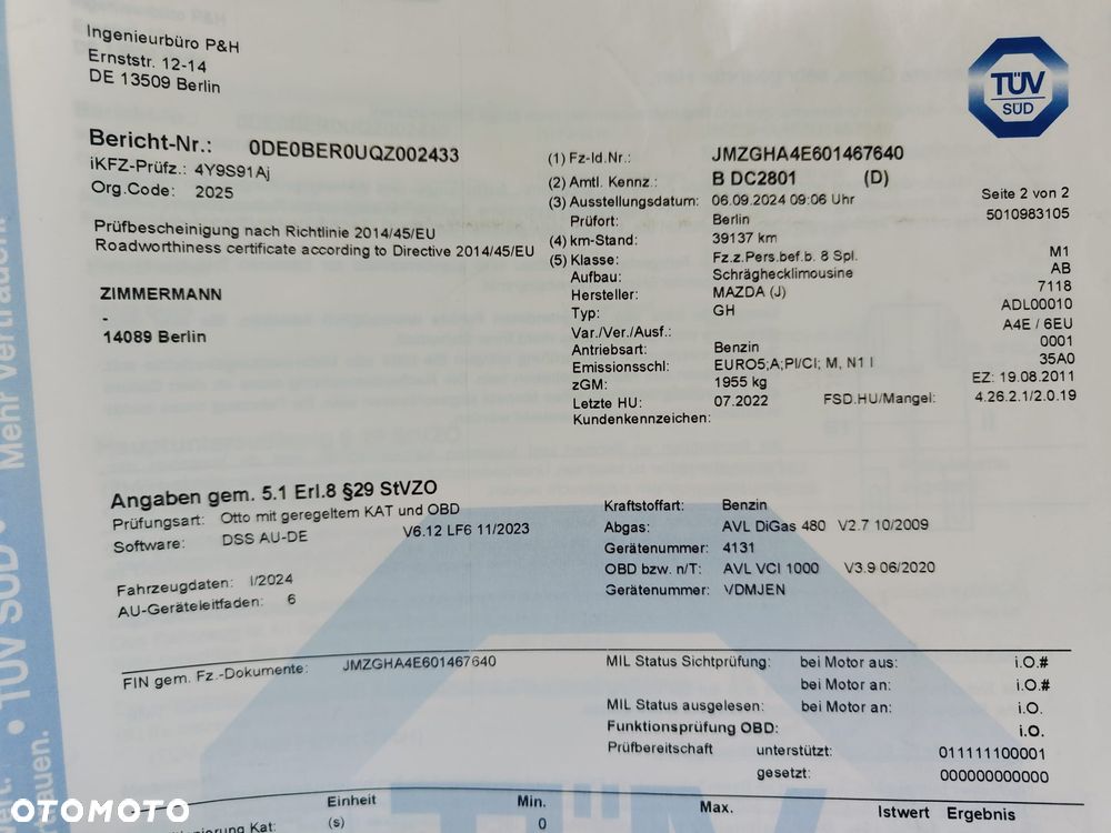 Mazda 6 Sport 2.0 MZR DISI Center-Line Edition 40 jahre - 40