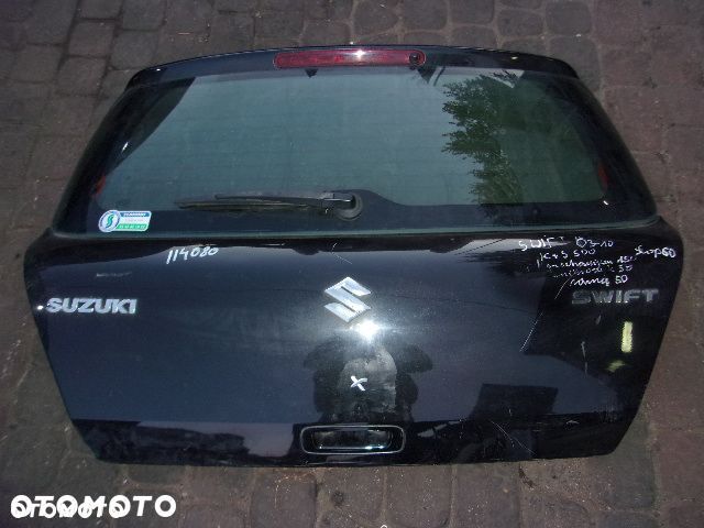 SUZUKI SWIFT 03-10 KLAPA TYŁ BEZ SZYBY CZARNA - 1