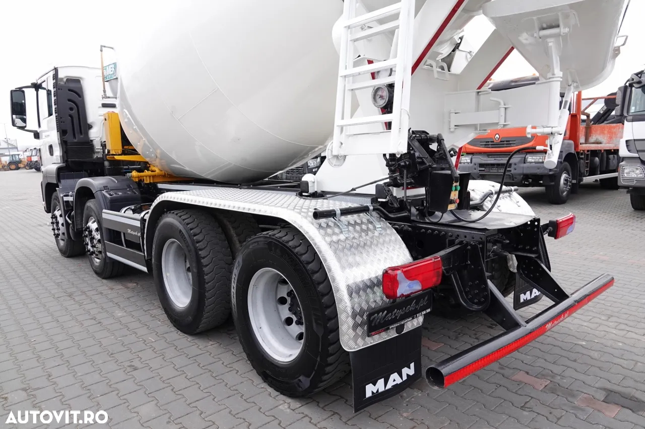 MAN TGS 32.480 / 8X4 / BETONATOR / PEAR 9M3 / MANUAL / EURO 6 - 8