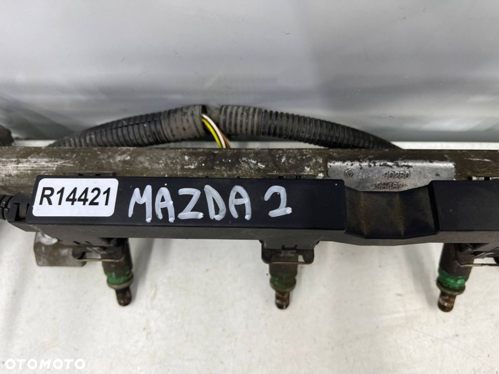 Listwa wtryskowa Mazda 2 Focus Fiesta 1.6b 1.4b 1.25b wtryski wiązka 98AG-14A390-LB - 10