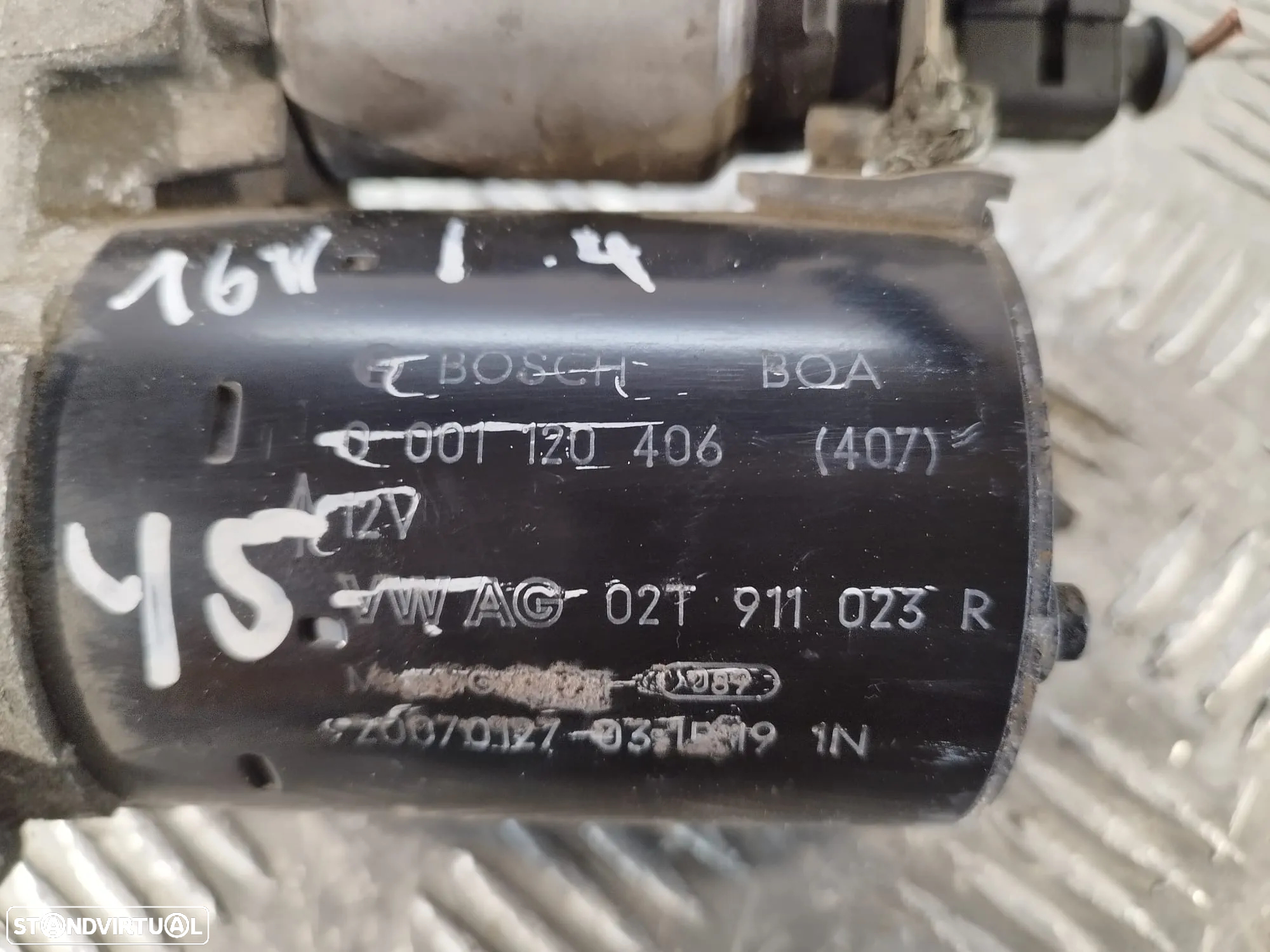 MOTOR DE  ARRANQUE BOSCH ORIGINAL 02T911023R  VOLKSWAGEN VW GOLF V 5 MK5 - 8