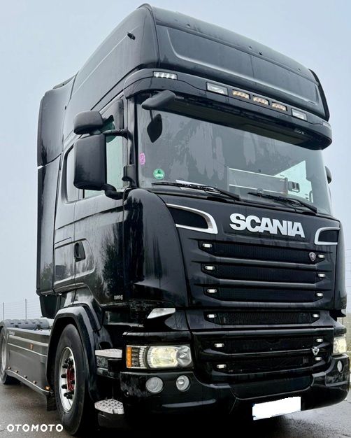 Scania R520 V8 TOPLINE STREAMLINE AUTOMAT RETARDER BEZ EGR FULLSPOJLERY KLIMA WEBASTO XENONY LED LODÓWKA TYŁ NA 4-PODUSZKACH NOWE TACHO!!! SERWISOWANA EURO 6 2015r ŁADNA - 3