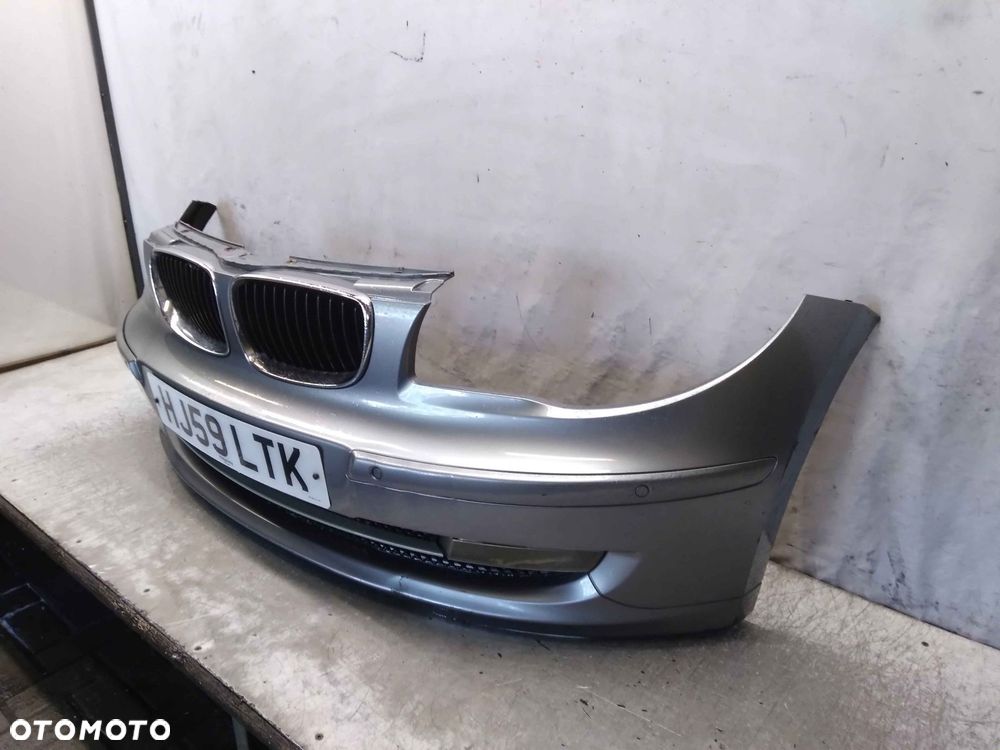 ^ ZDERZAK PRZÓD PRZEDNI BMW E87 LIFT FL SERIA 1 BLUE WATER BŁĘKITNY PDC CZUJNIKI HALOGENY - 2